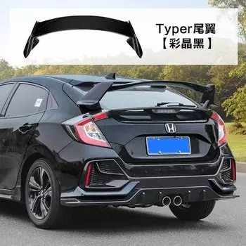 Задний спойлер для хэтчбека Honda Civic 2016, 2017, 2018, 2019, 2020 10-го поколения FK7, тип R, стиль тюнинга крыши, крыши, крыла, багажника, украшение для губ