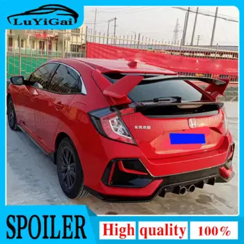 Задний спойлер для хэтчбека Honda Civic 2016, 2017, 2018, 2019, 2020 10-го поколения FK7, тип R, стиль тюнинга крыши, крыши, крыла, багажника, украшение для губ