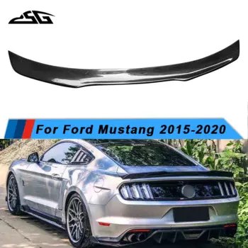 Задний спойлер из настоящего углеродного волокна для Ford Mustang 2015-2020, обновление крышки багажника автомобиля, задние ласты