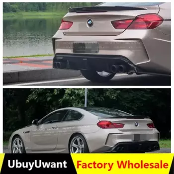 Задний спойлер из настоящего углеродного волокна, V-образный задний спойлер для багажника, черный спойлер для BMW F13 F06 640i 650i M6 2012-2016