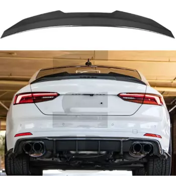 Задний спойлер из стекловолокна для Audi A5 S5 RS5 B9 2017-2024 4 дверного купе Sportback PSM Style, кованый задний спойлер из настоящего углеродного волокна