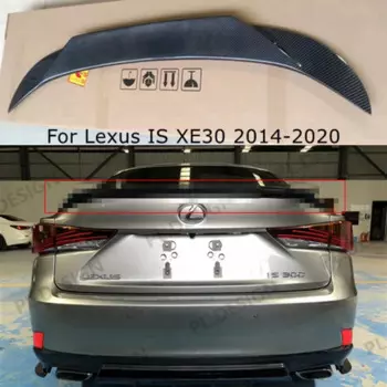 Задний спойлер из углеродного волокна для Lexus IS XE30 крыло багажника 2013-2020 FRP глянцевый черный кованый УГЛЕРОДНЫЙ