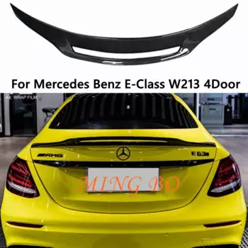 Задний спойлер из углеродного волокна для Mercedes-Benz E-Class W213 4 Двери Седан GT стиль крыло багажника 2016 2017 2018-2023 FRP кованый УГЛЕРОДНЫЙ