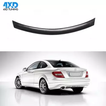 Задний спойлер из углеродного волокна W204 Coupe в стиле V для Mercedes c200 c220 спойлер заднего багажника, крыла 2008 2009 2010 2011 2012 2013