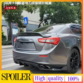 Задний спойлер на крышу багажника из углеродного волокна для Maserati ghiсот 3,0 T S Q4 2014 2015 2016