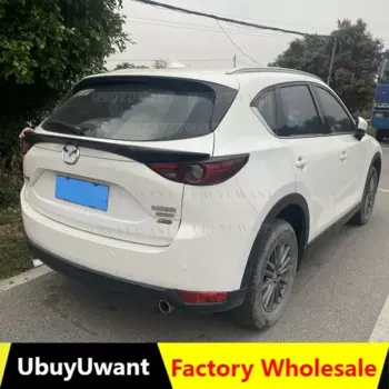 Задний Средний спойлер, крыло для Mazda CX-5 CX5 2017-2023 из углеродного волокна, крыло губы, черный, белый спойлер, Стайлинг автомобиля