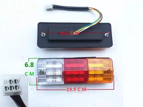 Задний светильник светодиодный, 2 шт., три секции, задний светильник рь, сигнал поворота, стоп-сигнал, стоп-сигнал, прицеп, фургон, грузовик Фонарь для грузовика