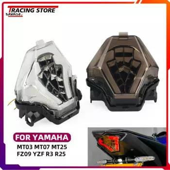Задний светодиодный указатель поворота для мотоцикла YAMAHA YZF R3 YZF R25 MT03 MT25 MT07 FZ07, задний фонарь для вождения, стоп-сигнал MT 03 07, светодиодный задний фонарь