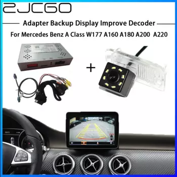 Задняя камера заднего вида ZJCGO HD для Mercedes Benz A Class W177 A160 A180 A200, адаптер интерфейса, резервный дисплей, улучшенный декодер