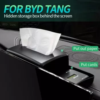 Задняя коробка для хранения навигационного экрана для BYD Tang dmi Car 2021-2022, аккуратный Органайзер, салфетка, коробка для солнцезащитных очков