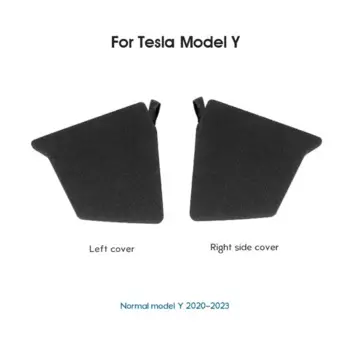 Задняя крышка багажника для Tesla Model Y, боковые крышки ящика для хранения, органайзер, перегородка, фланелевые замшевые флокированные колпаки, автомобильные аксессуары 2024