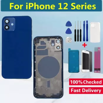 Задняя крышка батарейного отсека для iPhone 12 Mini 12 Pro, корпус, средняя Рамка для iPhone 12 Pro Max, задний корпус с CE