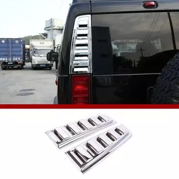 Задняя крышка для заднего бампера автомобиля HUMMER H2 2003-2009 ABS серебряная рамка для защиты заднего бамперсветильник автомобильные аксессуары