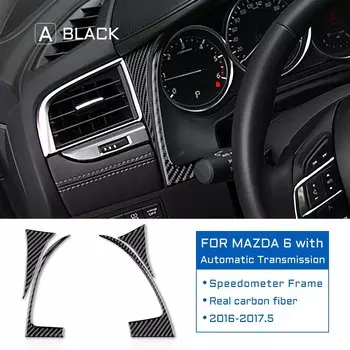 Задняя крышка спидометра автомобиля из углеродного волокна для Mazda 6 автоматическая коробка передач 2016 2017 отделка Аксессуары