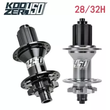 Задняя ступица Koozer 450 MTB HG 120HD 28H 32 отверстия Cr-Mo Стальная ось 5x135 10x135 QR 12x142 THRU Запчасти для велосипеда Ступицы mtb Велосипедная ступица