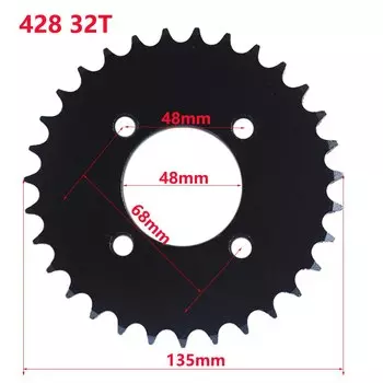Задняя звездочка 428 31 зуб 31T 32 зуб 32T 48 мм для квадроцикла грязевого велосипеда Багги карт мотоцикла мотора