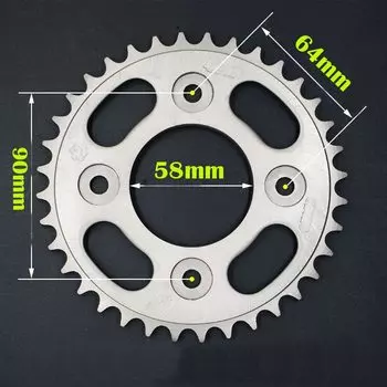 Задняя звездочка для мотоцикла Honda EZ90 CUB CD185 200 CB100 ST90, 34-36-45 T 428, модификация цепи, повышение скорости