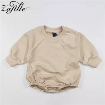 ZAFILLE однотонные детские комбинезоны для отдыха детские комбинезоны с длинным рукавом для мальчиков и девочек простые боди для новорожденных домашняя одежда для сна для младенцев