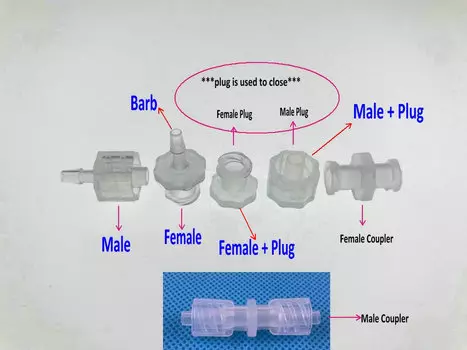 Заглушки для шприцев Luer Lock FLATWORLD