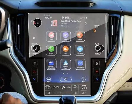 Закаленное стекло для защиты экрана подходит для Subaru Outback Legacy 2020 + 2021 2022 2023 11,6 дюйма сенсорный экран с 3 отверстиями для GPS-навигации