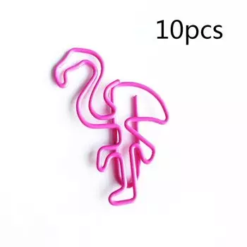 Закладки-скрепки розовые детские 10 шт.