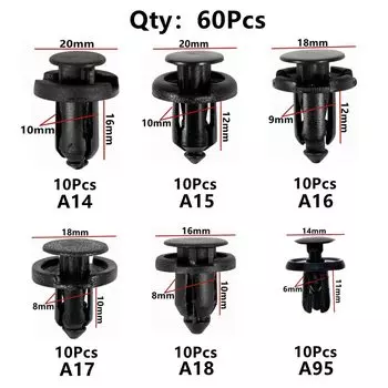 Заклепки для Lexus IS GX 430 460 500 500H 600h LX LX470 LX570 NX NX200t Lfa Ls LS400 400h 450h 350 350L, 60 шт.