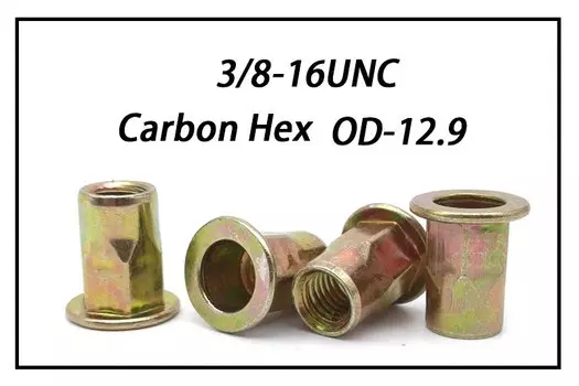Заклепочные гайки RYBZJ 3/8-16UNC из нержавеющей и углеродистой стали