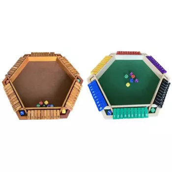Закройте коробку, игральные кости, настольные игры с номерами по математике, деревянная коробка с затвором для 6 игроков, водонепроницаемая классическая настольная игра для столешницы и паба