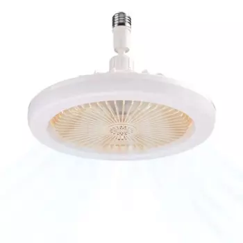 Закрытые потолочные вентиляторы с подсветкой и лампой с дистанционным управлением Мини-розетка Светодиодный вентилятор с регулируемой яркостью E27 Безлопастная потолочная лампа