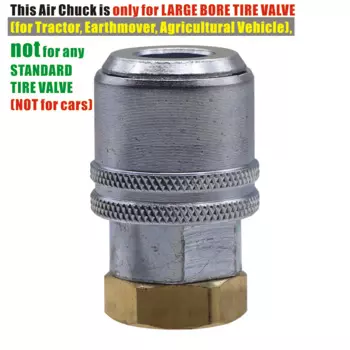 Закрытый конец большого отверстия воздушный патрон замок на никелированном латунном выносе 1/4 "NPT FemaleThread OTR/сельскохозяйственных транспортных средств клапан для шин