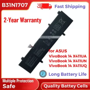 Замена аккумулятора B31N1707 для ноутбуков Asus VivoBook 14 X411UA X411UN X411UQ VivoBook S14 S410UF S410UN S410UQ, 11,52 в, 42 Втч
