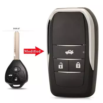 Замена jingyuqin 2/3/4BT, Модифицированная задняя крышка для Toyota Corolla Camry Auris TOY47, обновленный складной чехол для ключа