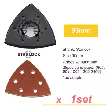 Замененная шлифовальная бумага с крючком и петлей, треугольная песчаная подушечка для осциллирующих машин Lockfit, электроинструмент, пильное полотно, инструменты «сделай сам»