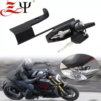 Замок для мотоциклетного шлема, замок для шлема из сплава, крючок с 2 ключами, подходит для DUCATI DIAVEL 1260 1260s 2019 2020 2021