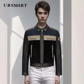 Замшевая цветная Мужская куртка модная и модная Персонализированная короткая куртка из телячьей кожи индивидуального размера пальто