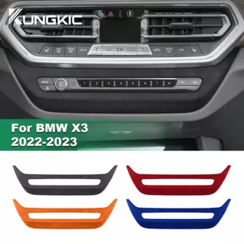 Замшевая панель управления для BMW X3 X4 IX3 G01 G02 G08i 2022 2023, Италия, супер замша, центральный контроль, панель переменного тока, CD, рамка, крышка, отделка, стикеры, аксессуары