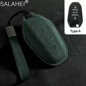 Замшевый Автомобильный Брелок-чехол для Peugeot 308 408 508 2008 3008 4008 для Citroen C4 C6 чехол C4L автомобильные аксессуары