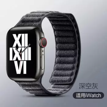 Замшевый итальянский магнитный ремешок из натуральной кожи для часов 38 40 42 44 мм, ремешок для умных часов iWatch 7 5 6 4 3 SE, браслет.