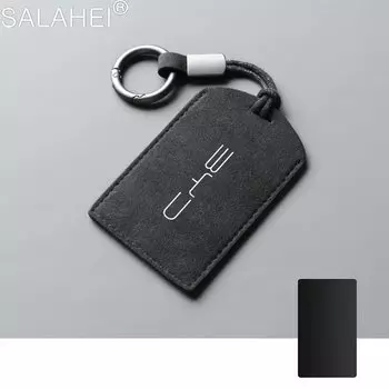 Замшевый кожаный чехол для дистанционного ключа с картой NFC для BYD Tang DM Han EV Song PRO Qin PLUS DMI, автомобильный брелок без ключа, аксессуары