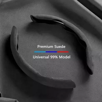 Замшевый универсальный чехол-усилитель рулевого колеса автомобиля 38 см, нескользящий автомобильный салон, защита рулевого управления, декоративные аксессуары-коричневый