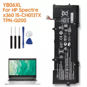 Запасная батарея YB06XL для HP Spectre X360 15-CH013TX HSTNN-DB8H 15T-CH000, аккумуляторная батарея 84,08 Втч