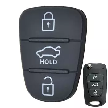 Запасная резиновая подкладка, 3 кнопки, телефон для Kia Soul Venga Picanto Rio Sorento Ceed Автомобильный Брелок дистанционного управления с ключом, чехол