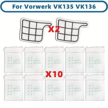 Запасные части для пылезащитных фильтров двигателя совместимы с Folletto Vorwerk Kobold VK135 VK136