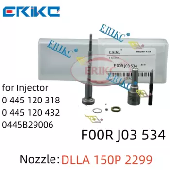 Запасные части для распылителя F00RJ03534 сопло DLLA150P2299 комплекты для ремонта форсунки с общей топливной магистралью для YUCHAI YC6K 0445120318/432