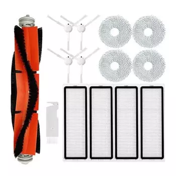 Запасные части для робота-пылесоса Xiaomi S10 + / S10 Plus, основная боковая щетка, фильтр НЕРА, тряпичная салфетка для швабры