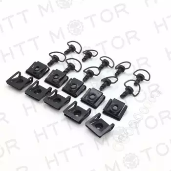 Запчасти для мотоциклов Dzus 15 мм черные быстросъемные крепежные болты Обтекатели шпильки четверть поворота + зажимы 10 шт.