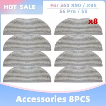 Запчасти для робота-пылесоса 360 X90, X95, S6 Pro, S9, сменные детали, аксессуары, основная боковая щетка, Hepa фильтр, тряпочка для швабры