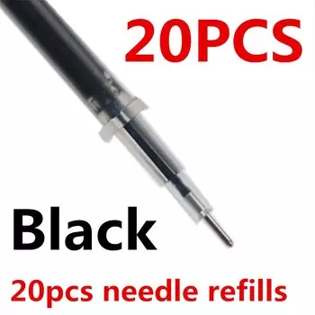 Заправки для гелевых ручек ZYCC, 20 шт., черный/синий/красный, 0,5 мм