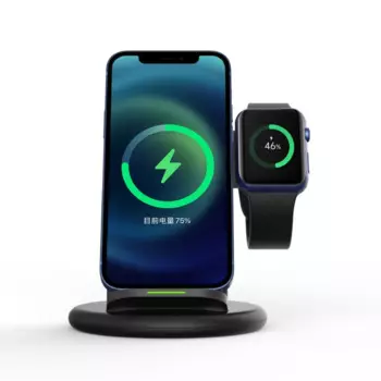 Зарядная док-станция для iPhone 11, XR, X, 12, Apple Watch, складная, 15 Вт