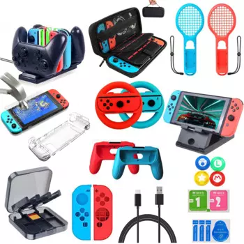 Зарядная док-станция для Nintendo Switch, 21 в 1, чехол для переноски